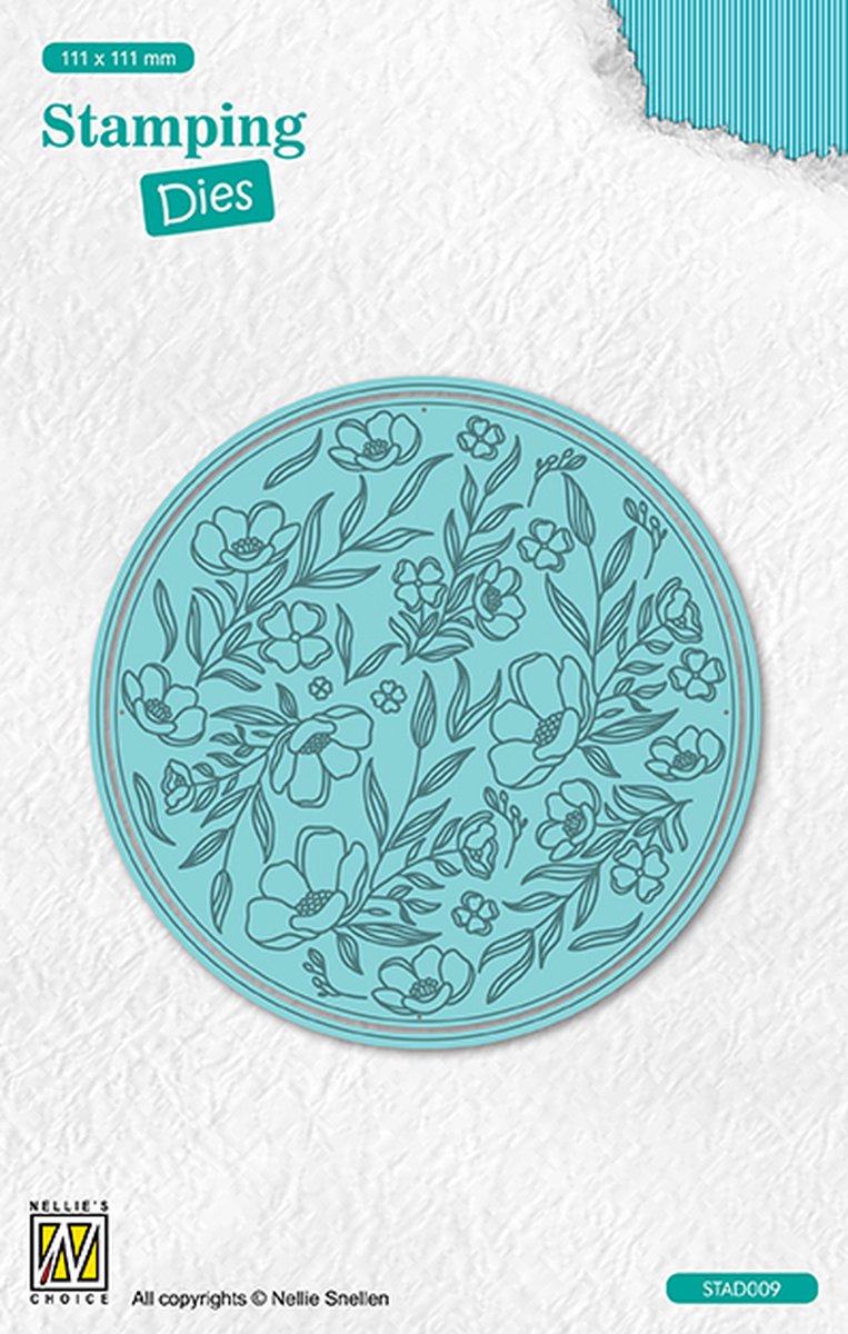 STAD009 Snijmal Nellie Snellen rond bloemen - Stamping Dies round flowers - mal & stempel bloem en blaadjes